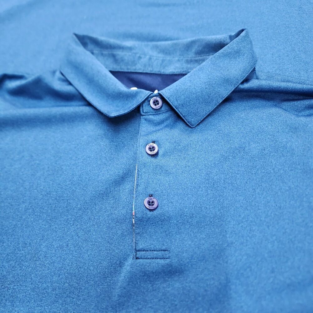 Robert Graham Men's Blue Polo Shirt Short Sleeve Logo Size 2XL - Picture 4 of 14